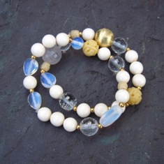 White on White Stretch Bracelet