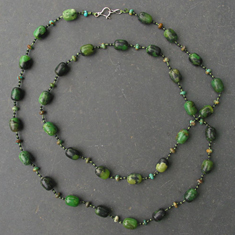 African Chrysoprase and Turquoise Necklace