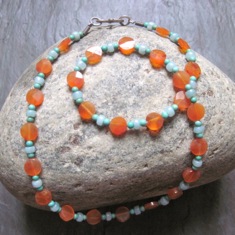 Faceted Carnelian Necklace